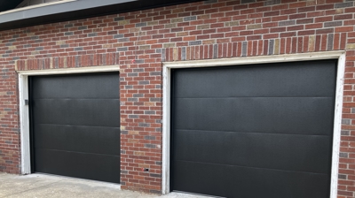 Black Skyline Flush Garage Doors Photo